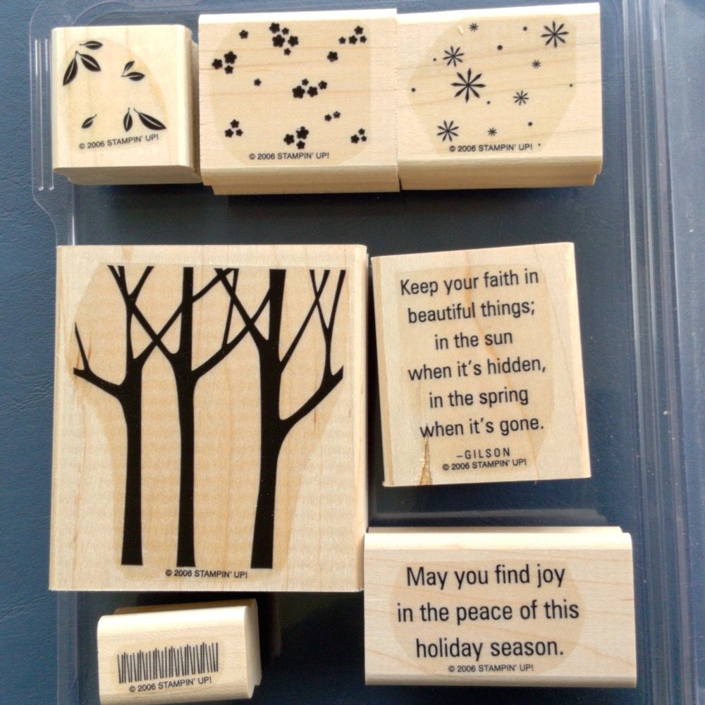 Stampin' up! “Trees Three” Rubber Stamp Set